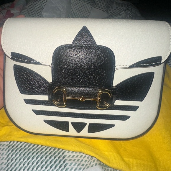 Gucci X Adidas Horsebit 1955 Crossbody calfskin w/ Gold Hardware - Picture 3 of 10